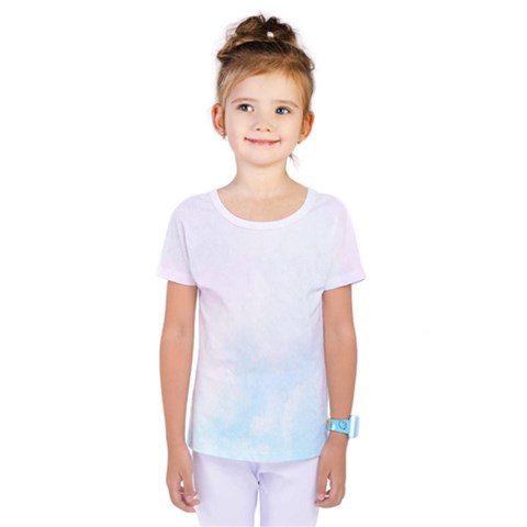 Pink Blue Blurry Pastel Watercolour Ombre Kids  One Piece Tee by Lullaby