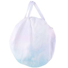 Pink Blue Blurry Pastel Watercolour Ombre Giant Round Zipper Tote by Lullaby