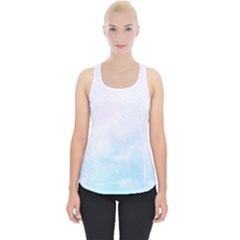 Pink Blue Blurry Pastel Watercolour Ombre Piece Up Tank Top by Lullaby