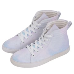 Pink Blue Blurry Pastel Watercolour Ombre Women s Hi-top Skate Sneakers by Lullaby