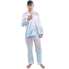 Pink Blue Blurry Pastel Watercolour Ombre Men s Satin Pajamas Long Pants Set by Lullaby