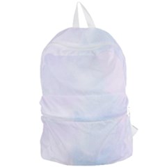 Pink Blue Blurry Pastel Watercolour Ombre Foldable Lightweight Backpack by Lullaby