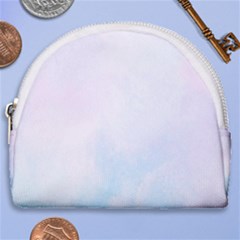 Pink Blue Blurry Pastel Watercolour Ombre Horseshoe Style Canvas Pouch by Lullaby