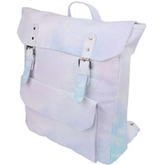 Pink Blue Blurry Pastel Watercolour Ombre Buckle Up Backpack by Lullaby