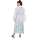 Pink blue blurry pastel watercolour ombre Maxi Kimono View2