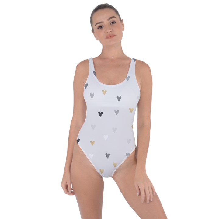 grey hearts print romantic Bring Sexy Back Swimsuit