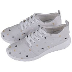 Grey Hearts Print Romantic Men s Lightweight Sports Shoes by Lullaby