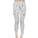 grey hearts print romantic Inside Out Leggings View1