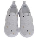 grey hearts print romantic Kids  Velcro No Lace Shoes View1