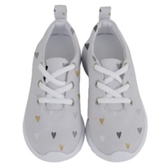 Grey Hearts Print Romantic Running Shoes by Lullaby