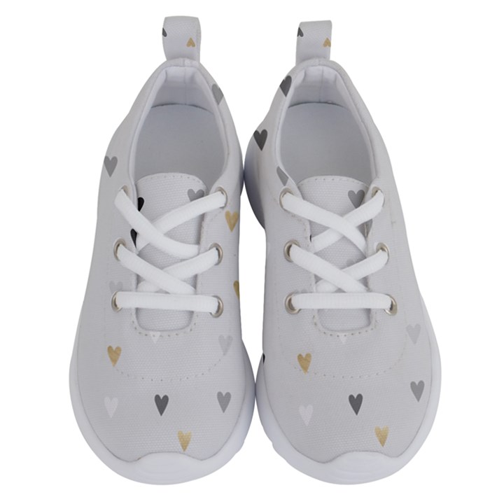 grey hearts print romantic Running Shoes