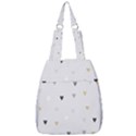 grey hearts print romantic Center Zip Backpack View1