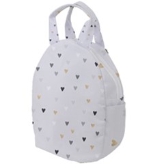 Grey Hearts Print Romantic Travel Backpacks by Lullaby