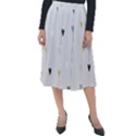 grey hearts print romantic Classic Velour Midi Skirt  View1