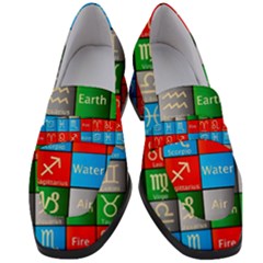 Astrology Signs Women s Chunky Heel Loafers by ArtworkByPatrick