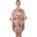 Zappwaits 77 Half Sleeve Satin Kimono  View1