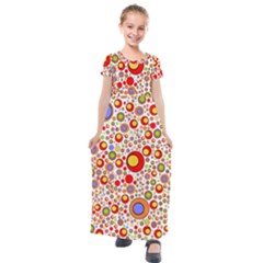 Zappwaits 77 Kids  Short Sleeve Maxi Dress by zappwaits