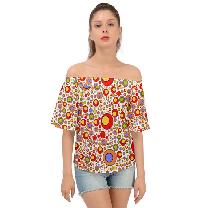 Zappwaits 77 Off Shoulder Short Sleeve Top