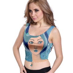 Blue Girl Crop Top by CKArtCreations