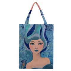 Blue Girl Classic Tote Bag by CKArtCreations