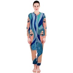 Blue Girl Onepiece Jumpsuit (ladies)  by CKArtCreations