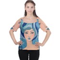 Blue Girl Cutout Shoulder Tee View1