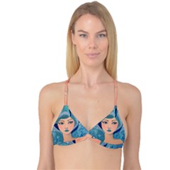 Blue Girl Reversible Tri Bikini Top by CKArtCreations