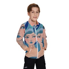 Blue Girl Kids  Windbreaker by CKArtCreations