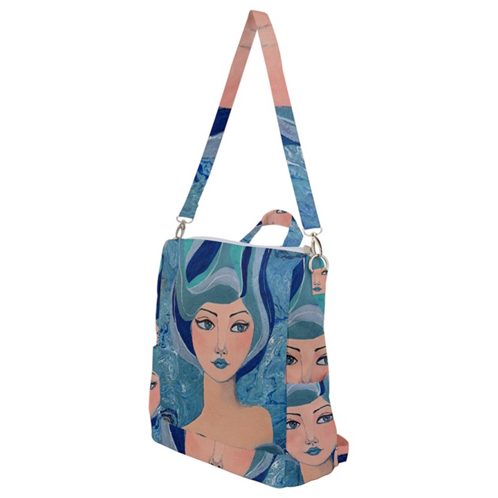 Blue Girl Crossbody Backpack