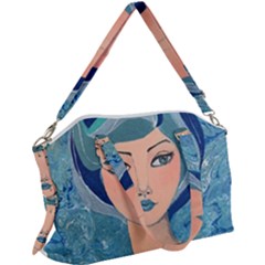 Blue Girl Canvas Crossbody Bag by CKArtCreations