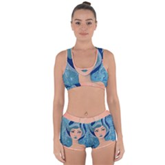 Blue Girl Racerback Boyleg Bikini Set by CKArtCreations