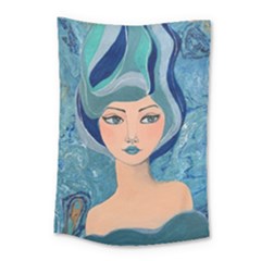 Blue Girl Small Tapestry by CKArtCreations