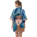 Blue Girl Half Sleeve Satin Kimono  View2