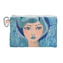 Blue Girl Canvas Cosmetic Bag (Large) View1