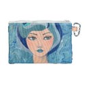 Blue Girl Canvas Cosmetic Bag (Large) View2