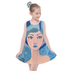 Blue Girl Kids  Summer Dress by CKArtCreations