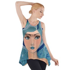 Blue Girl Side Drop Tank Tunic by CKArtCreations