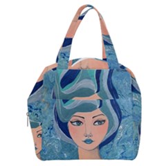 Blue Girl Boxy Hand Bag by CKArtCreations