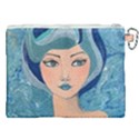 Blue Girl Canvas Cosmetic Bag (XXL) View2