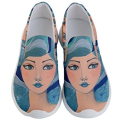 Blue Girl Men s Lightweight Slip Ons by CKArtCreations