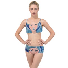 Blue Girl Layered Top Bikini Set by CKArtCreations