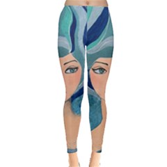 Blue Girl Leggings  by CKArtCreations