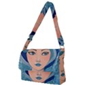 Blue Girl Full Print Messenger Bag View1