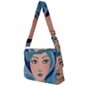 Blue Girl Full Print Messenger Bag View2