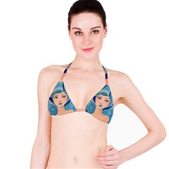 Blue Girl Bikini Top