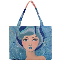 Blue Girl Mini Tote Bag by CKArtCreations