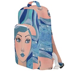 Blue Girl Double Compartment Backpack by CKArtCreations