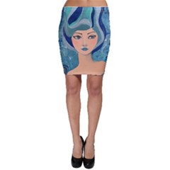 Blue Girl Bodycon Skirt by CKArtCreations