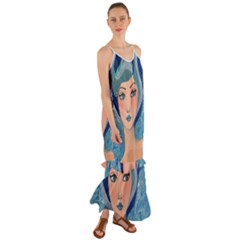 Blue Girl Cami Maxi Ruffle Chiffon Dress