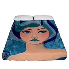 Blue Girl Fitted Sheet (california King Size) by CKArtCreations